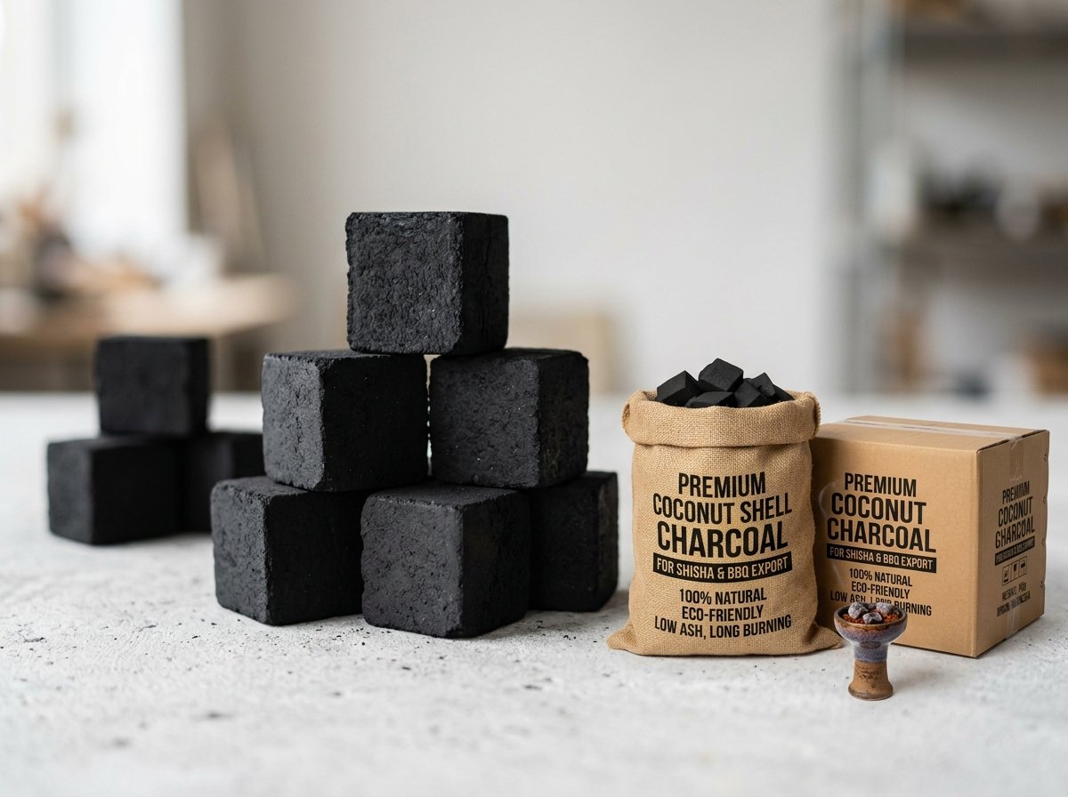 Coconut Shell Charcoal Briquettes export